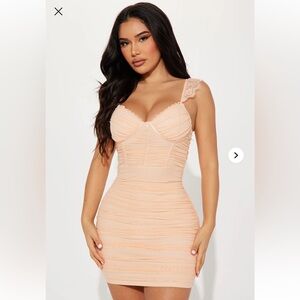Better Babe Mesh Mini Dress - Blush